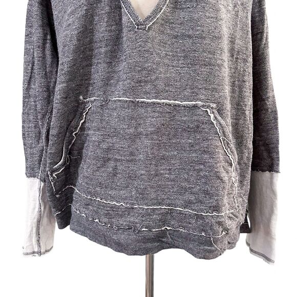 Wilfred Free Double Cloth Hoodie Large Women's Heathered Boyfriend Popover (6) - Picture 8 of 11